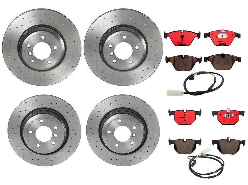 BMW Brembo Brake Kit - Pads &  Rotors Front and Rear (348mm/336mm) (Xtra) (Ceramic) 34356789445 - Brembo 3085042KIT